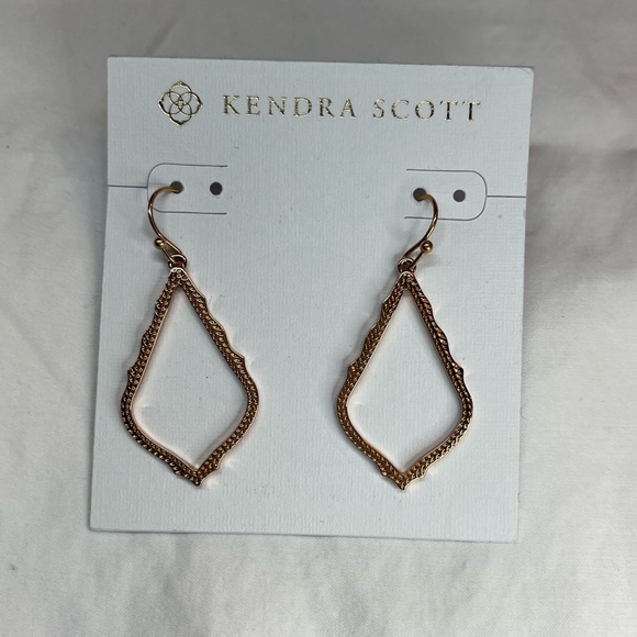 Kendra Scott rose-gold tone drop earrings Brand new - Picture 2 of 3